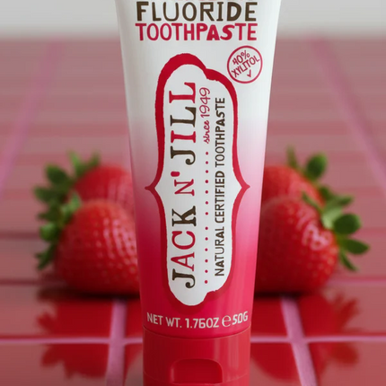 Jack N' Jill Natural Kids Toothpaste - Strawberry with Fluoride 50g