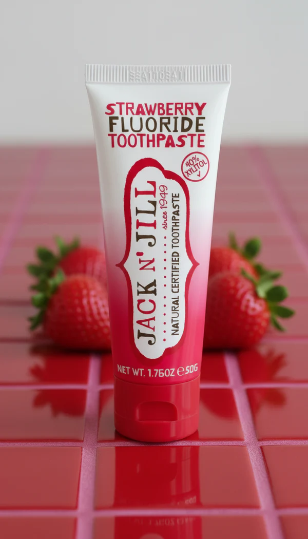 Jack N' Jill Natural Kids Toothpaste - Strawberry with Fluoride 50g