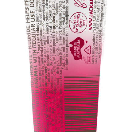 Jack N' Jill Natural Kids Toothpaste - Strawberry with Fluoride 50g