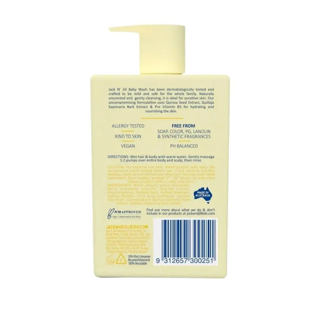 Jack N Jill Baby Bath Wash - Fragrance Free-Jack and Jill Kids-Hello Charlie