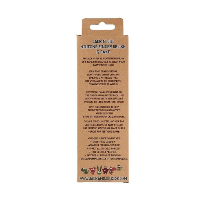 Jack 'N Jill Kids Silicone Finger Toothbrush - Stage 1 - Hello Charlie