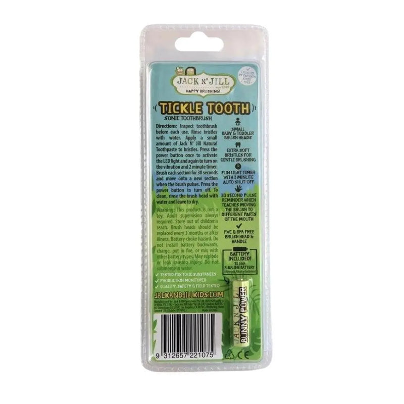 Jack 'N Jill Kids Tickle Tooth Sonic Toothbrush-Jack and Jill Kids-Hello Charlie