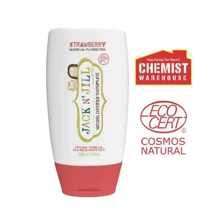 Jack N' Jill Natural Kids Toothpaste - Strawberry-Jack and Jill Kids-50g-Hello Charlie