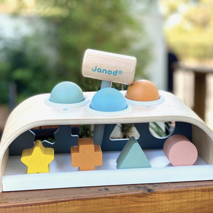 Janod Cocoon Tap Tap Wooden Shape Sorter - Hello Charlie