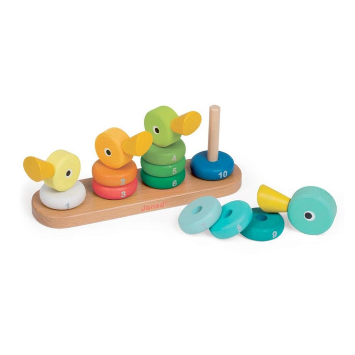 Janod Duck Family Wooden Stacking Toy--Hello-Charlie