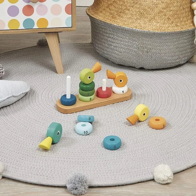 Janod Duck Family Wooden Stacking Toy-Janod-Hello Charlie