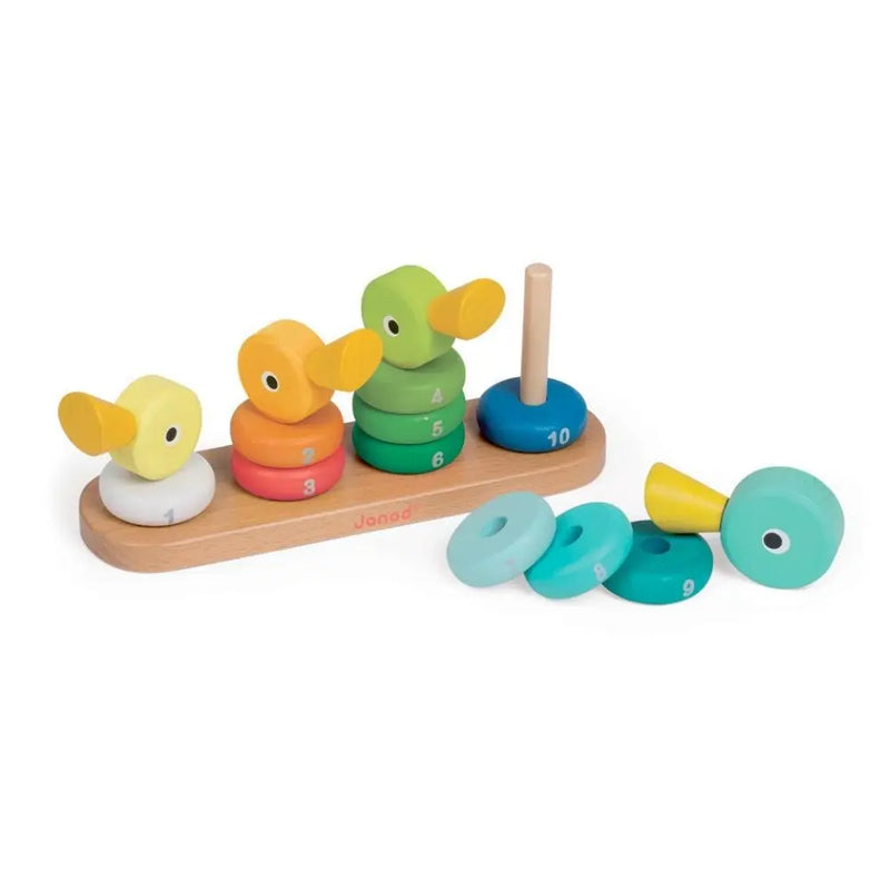 Janod Duck Family Wooden Stacking Toy-Janod-Hello Charlie