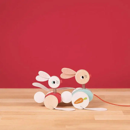 Janod Pull Along Rabbits-Janod-Hello Charlie