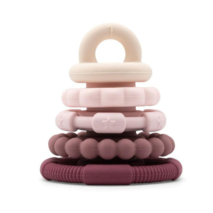 Jellystone Designs Silicone Rainbow Stacker & Teething Toy - Dusty - Hello Charlie