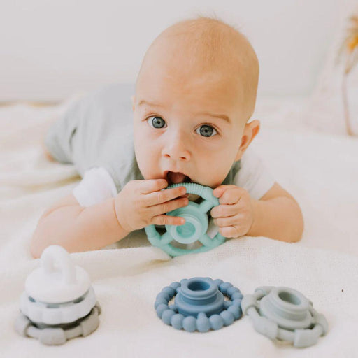 Jellystone Designs Silicone Rainbow Stacker & Teething Toy - Ocean - Hello Charlie