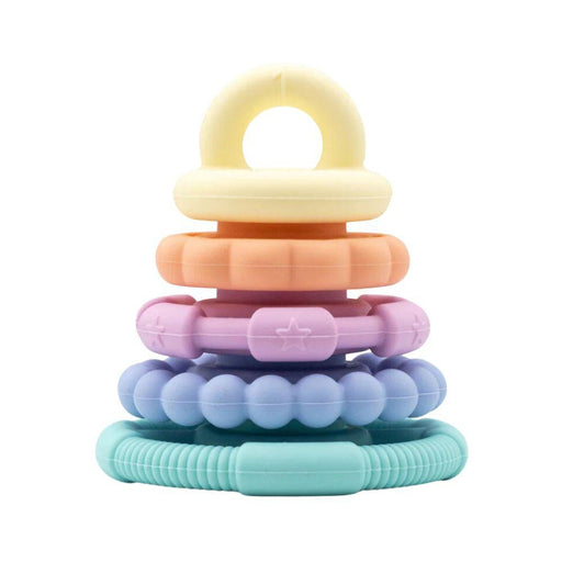 Jellystone Designs Silicone Rainbow Stacker & Teething Toy - Pastel - Hello Charlie