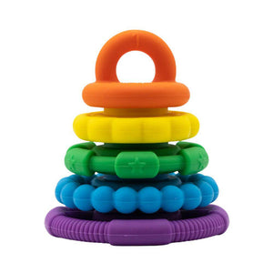 Jellystone Designs Silicone Rainbow Stacker & Teething Toy - Rainbow Bright-Hello-Charlie