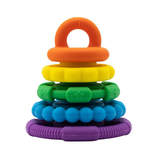 Jellystone Designs Silicone Rainbow Stacker & Teething Toy - Rainbow Bright - Hello Charlie