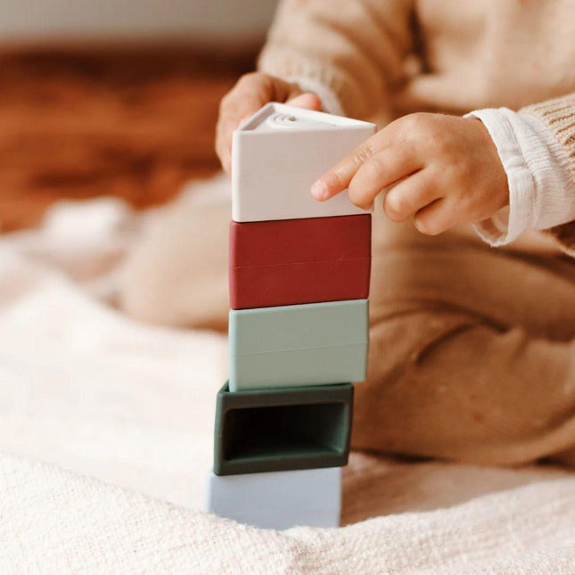 Jellystone Designs Triblox Silicone Triangle Blocks - Earth-Jellystone Designs-Hello Charlie
