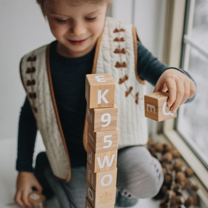 Kinderfeets Bamboo Alphabet Blocks--Hello-Charlie