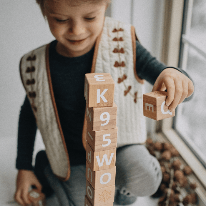 Kinderfeets Bamboo Alphabet Blocks - Hello Charlie