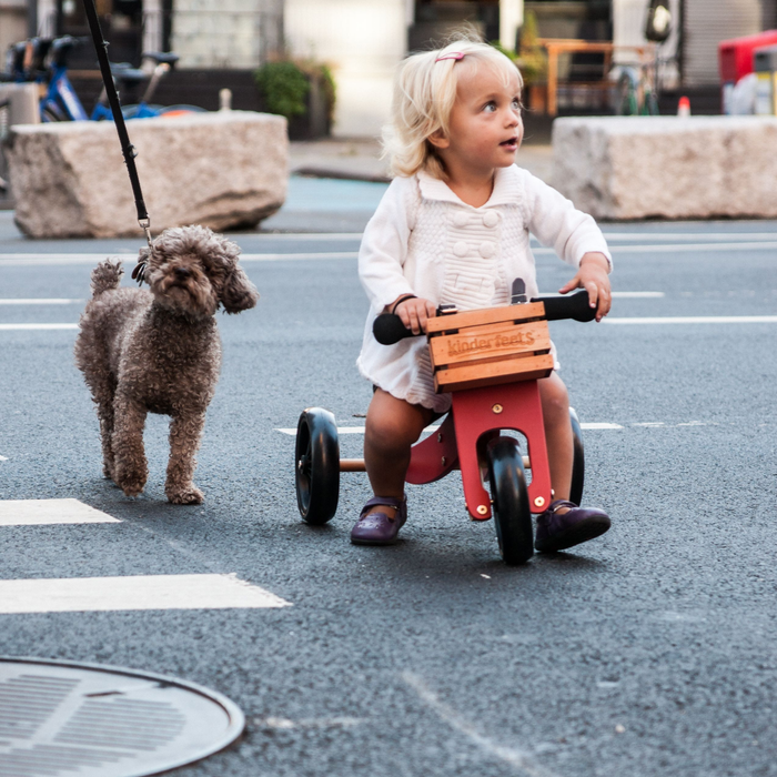 Kinderfeets Tiny Tot Trike & Bike - Cherry Red--Hello-Charlie