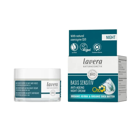 Basis Sensitiv Anti-Ageing Night Cream Q10 50ml-Lavera-Hello Charlie