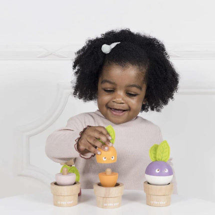 Le Toy Van Petilou Wooden Stacking Toy - Veggies-Le Toy Van-Hello Charlie