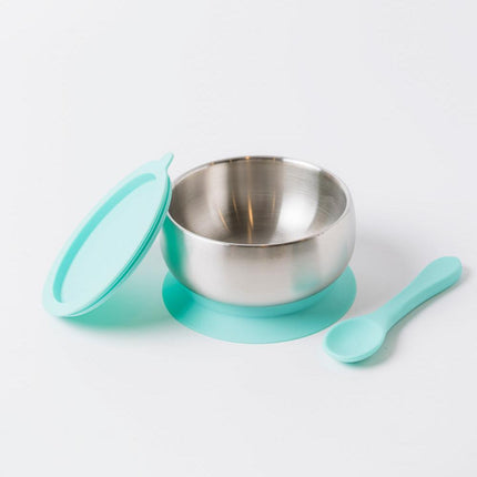 Lion & Lady 18/8 Stainless Steel Feeding Bowl with Silicone Suction Base-Lion & Lady-Buttercup Yellow-Hello Charlie