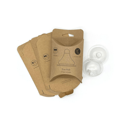 Lion & Lady Anti Colic Silicone Teats Twin Pack - Fast Flow-Lion & Lady-Hello Charlie