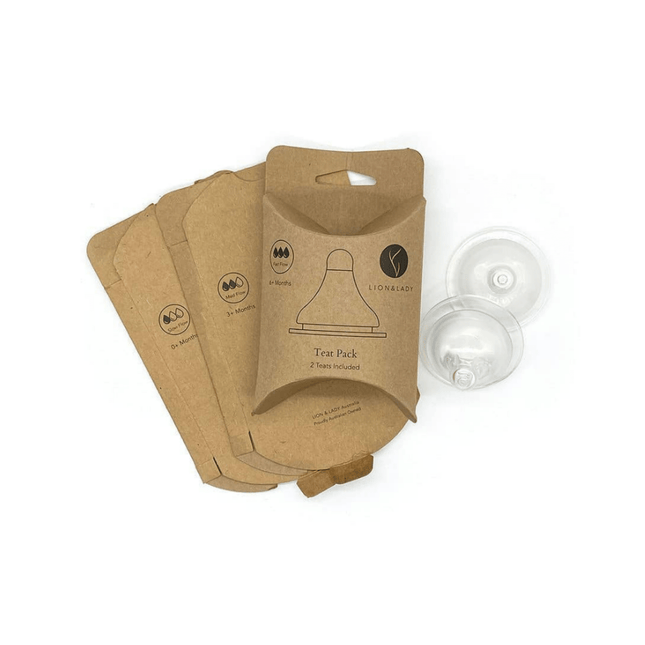 Lion & Lady Anti Colic Silicone Teats Twin Pack - Fast Flow-Lion & Lady-Hello Charlie