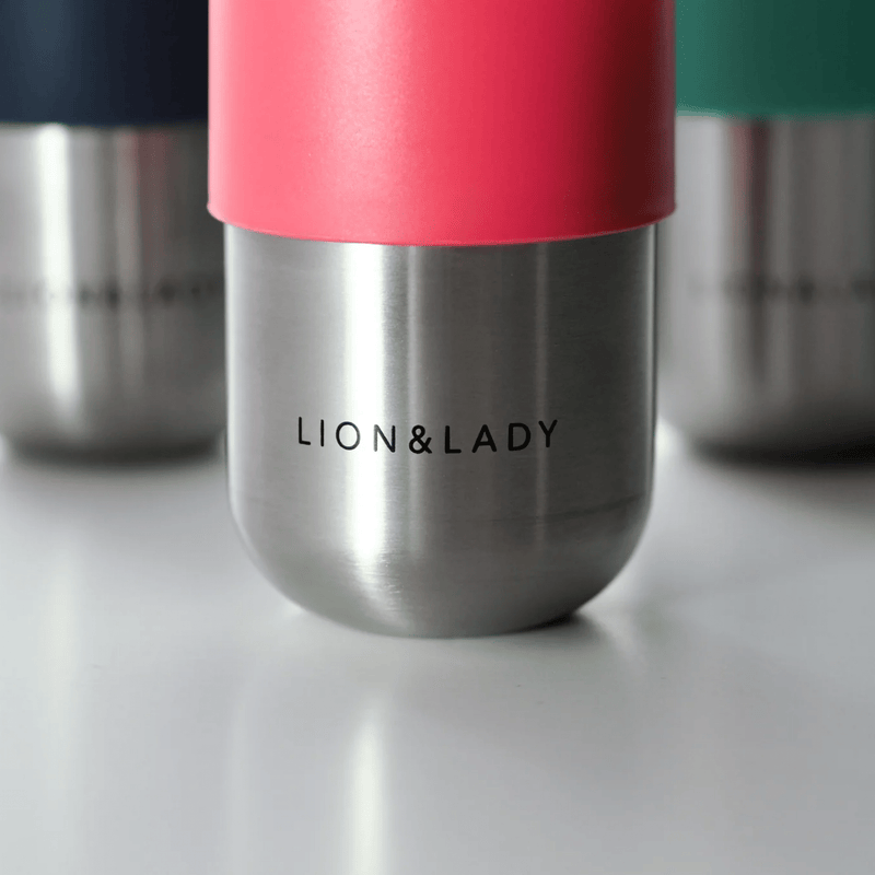 Lion & Lady Stainless Steel Feeding Bottle Single 210ml - Fuchsia Pink-Lion & Lady-Hello Charlie