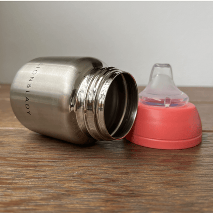 Lion & Lady Stainless Steel Sippy Cup 210ml - Fuchsia Pink-Lion & Lady-Hello Charlie