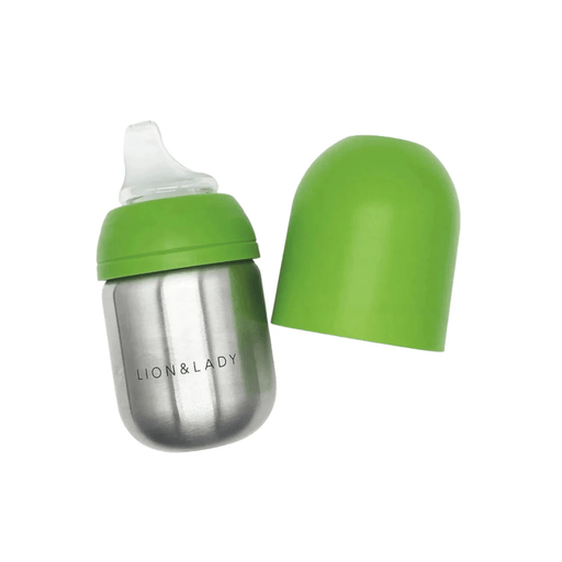 Lion & Lady Stainless Steel Sippy Cup 210ml - Green Apple - Hello Charlie