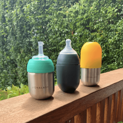 Lion & Lady Toddler Stainless Steel Straw Cup 210ml - Buttercup Yellow-Lion & Lady-Hello Charlie