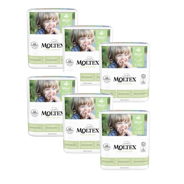 Moltex Eco Nappies Maxi Size 4-6 packs of 74 nappies-Hello-Charlie