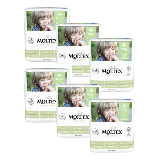 Moltex Eco Nappies Maxi Size 4 - Bulk-6 packs of 174 nappies-Hello-Charlie