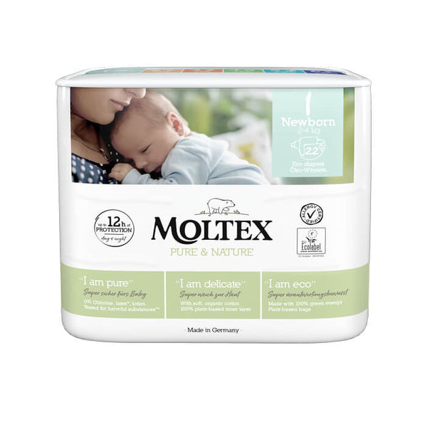 Moltex Eco Nappies Newborn Size 1 - Bulk--Hello-Charlie