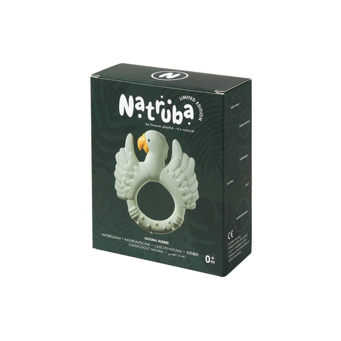 Natruba Natural Rubber Teether - Animal-Parrot-Hello-Charlie