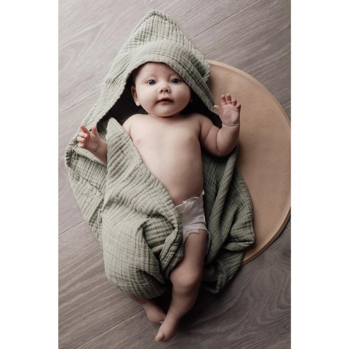 Natruba Organic Muslin Hooded Baby Towel - Hello Charlie