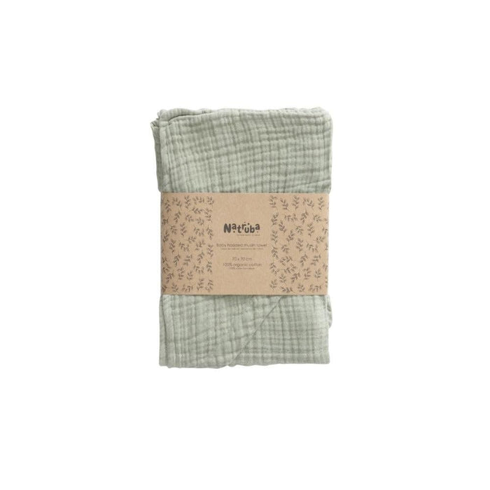 Natruba Organic Muslin Hooded Baby Towel - Hello Charlie