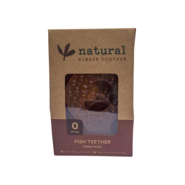 Natural Rubber Soothers - Fish Teether-Natural Rubber Soothers-Twin Pack-Hello Charlie