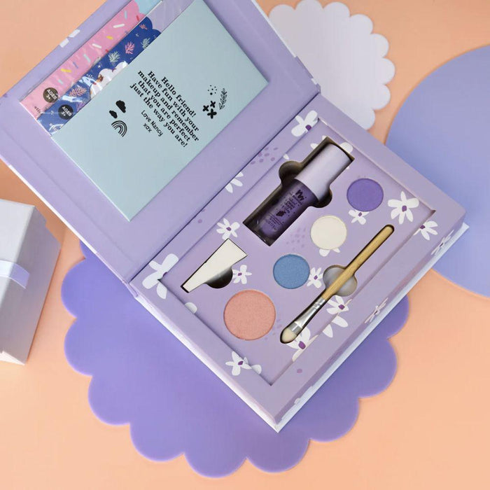 No Nasties Nancy Deluxe Purple Pressed Powder Kids Play Makeup Box - Hello Charlie