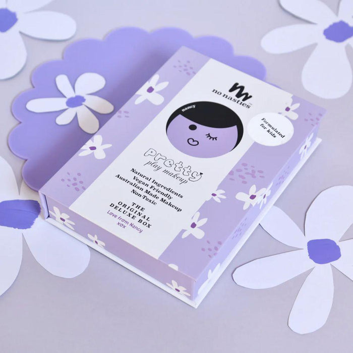 No Nasties Nancy Deluxe Purple Pressed Powder Kids Play Makeup Box - Hello Charlie