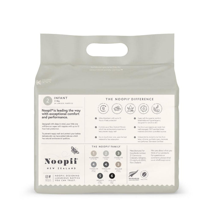 Noopii Eco Luxe Nappies Size 2 - Infant Pack--Hello-Charlie