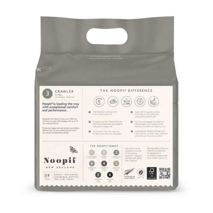 Noopii Eco Luxe Nappies Size 3 - Crawler Pack--Hello-Charlie