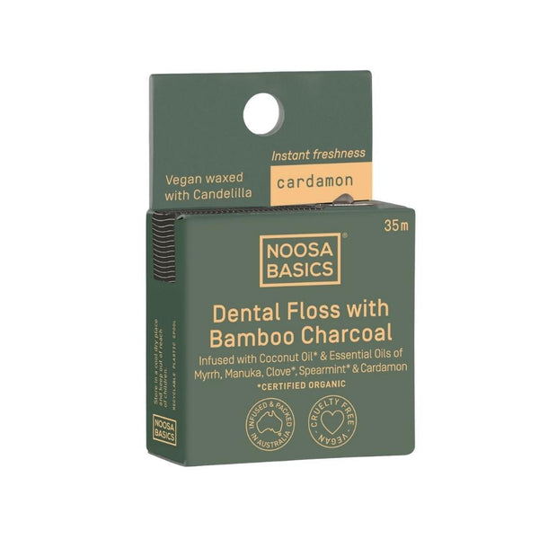 Noosa Basics Dental Floss with Activated Charcoal - Cardamon--Hello-Charlie