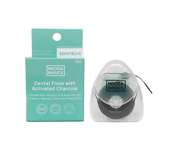 Noosa Basics Dental Floss with Activated Charcoal - Spearmint - Hello Charlie