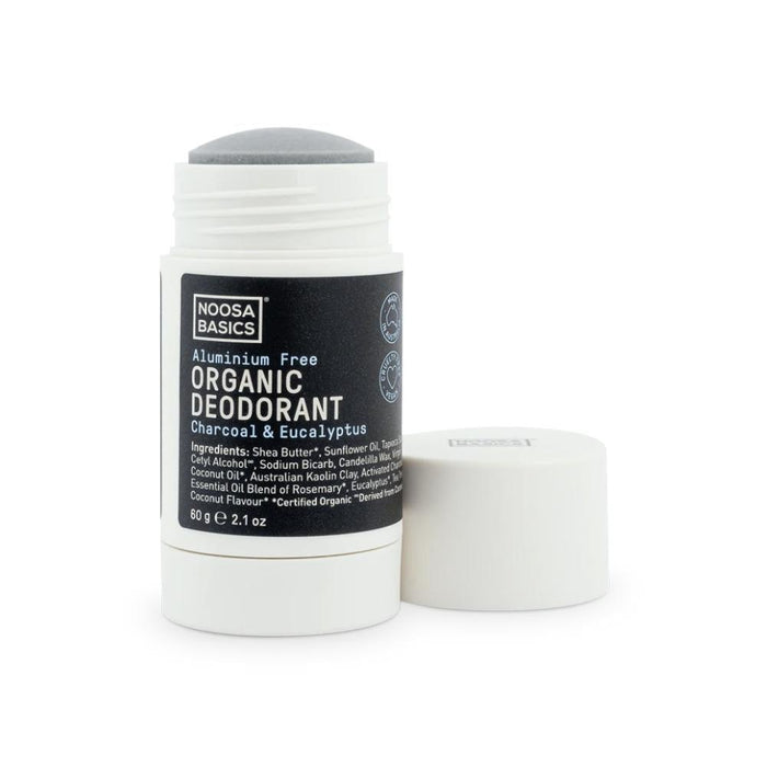 Noosa Basics Deodorant Stick - Activated Charcoal & Eucalyptus - Hello Charlie