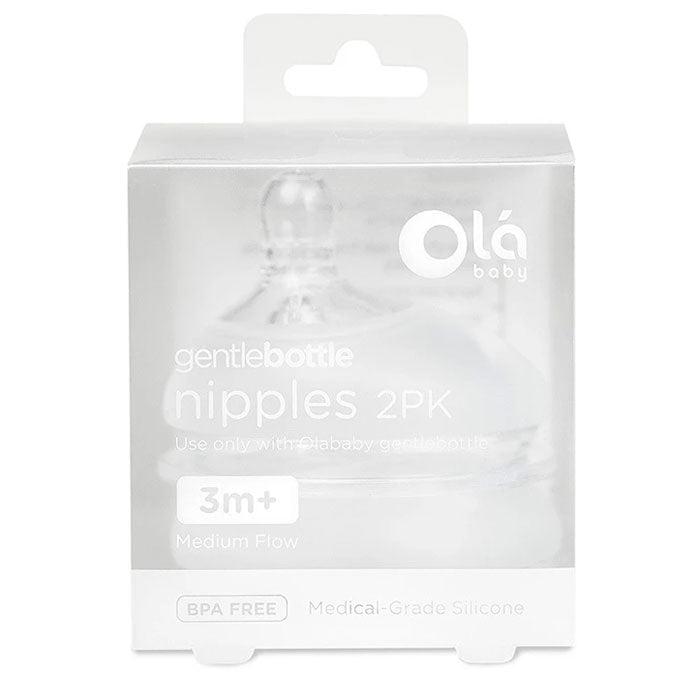 Olababy GentleBottle Silicone Replacement Teat - 2 Pack-Medium Flow-Hello-Charlie