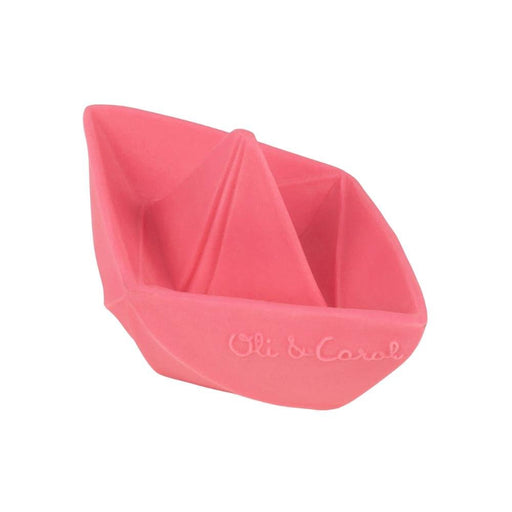 Oli & Carol Origami Boat Baby Bath Toy - Pink - Hello Charlie