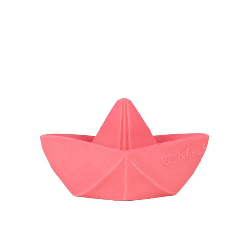 Oli & Carol Origami Boat Baby Bath Toy - Pink - Hello Charlie