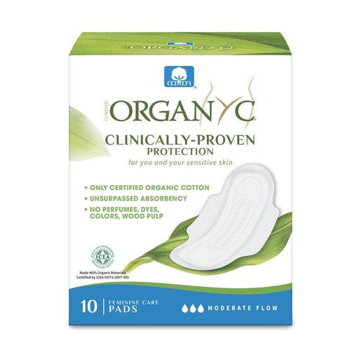 Organyc Ultra Thin Pads with Wings - Moderate - Hello Charlie