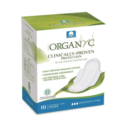 Organyc Ultra Thin Pads with Wings - Moderate-Organyc-Hello Charlie