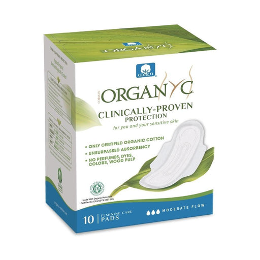 Organyc Ultra Thin Pads with Wings - Moderate - Hello Charlie